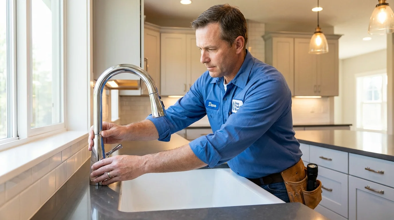 Kitchen faucet installation by Johns Plumbing LLC in Richland